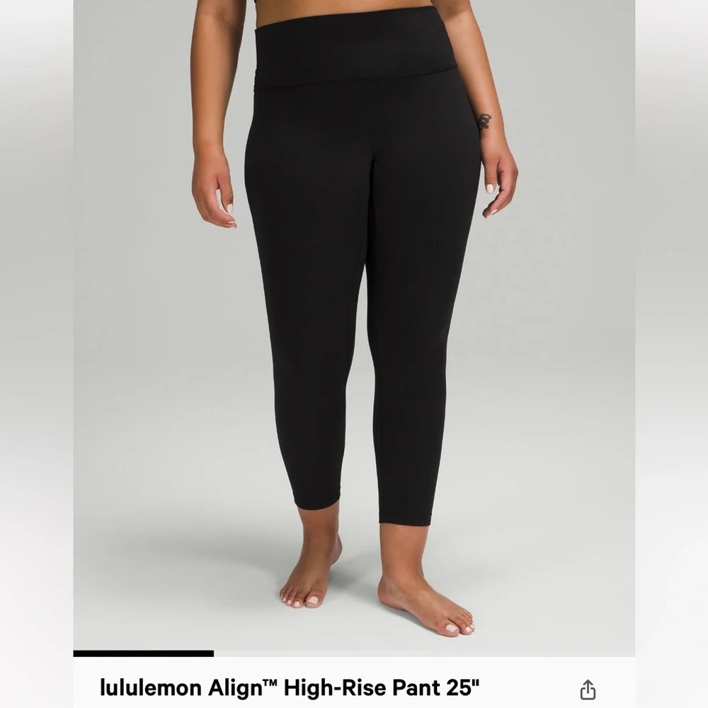 NWT lululemon align pant 25” size 2, 6, 8, 10, 12, 14 black